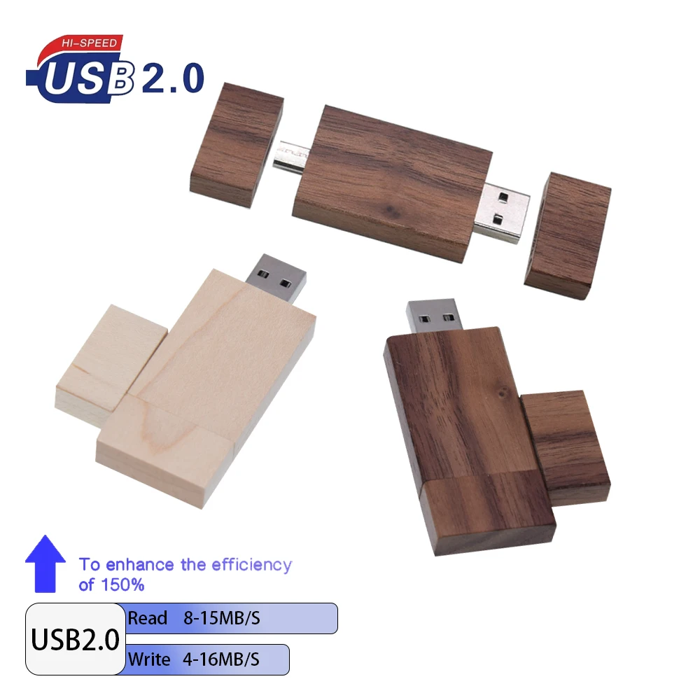 

USB 2,0 деревянный usb-накопитель, 4 ГБ, 16 ГБ, 32 ГБ, 64 ГБ, 128 ГБ