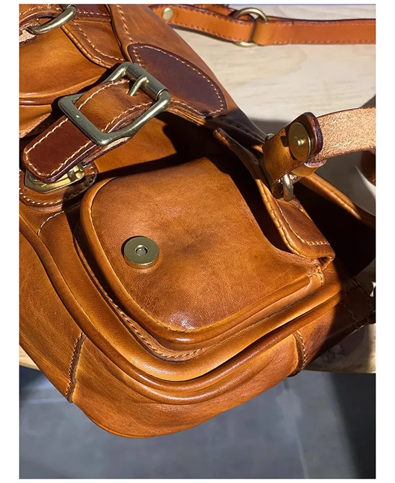Pndme Vintage Designer Luxus Echt leder Herren Multi-Pocket Umhängetasche Outdoor täglich echte Rindsleder Damen Umhängetasche – Detail 12