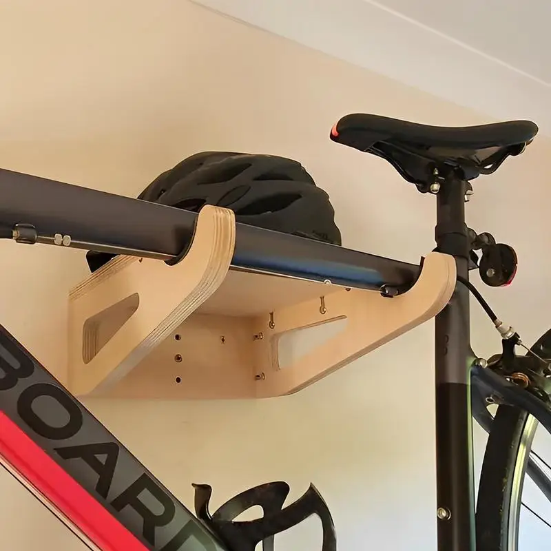Fietswandhouder, wit, de Fietshouder met pedaalophanging voor een ruimtebespare en