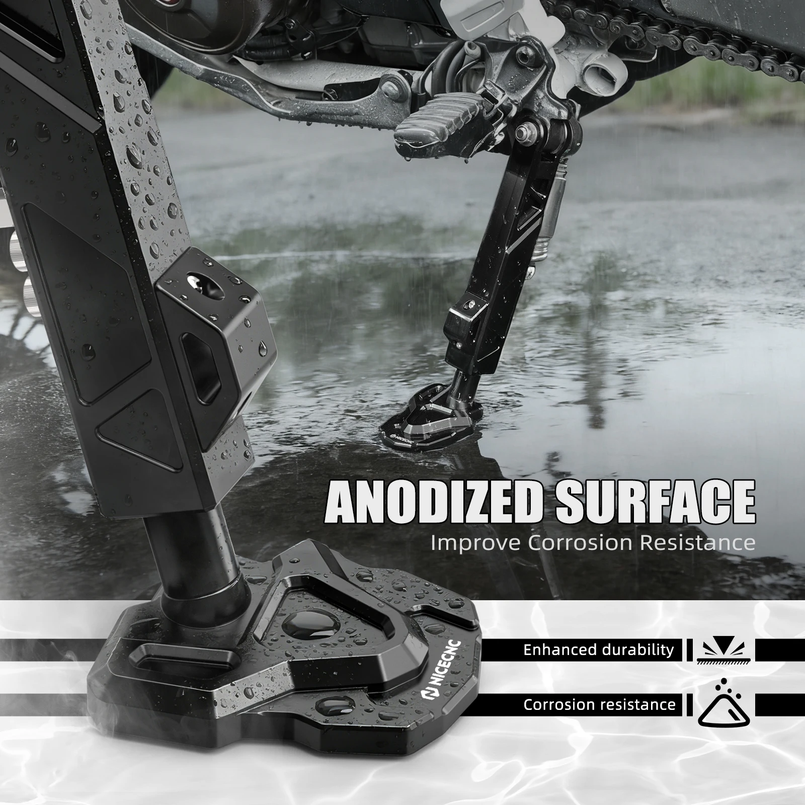 Für Honda CRF1100L Africa Twin Adventure Sports 2020–2025, verstellbarer Parkständer, Seitenständer Africa Twin CRF1100L CRF 1100L – Detail 6