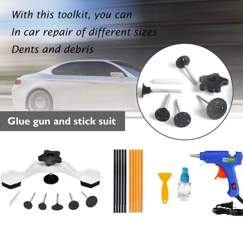 

20Pcs Auto Body Repair Tool Kit With Bridge Dent Puller Car Dent Remover Puller Vehicle Repair Set Glue Shovel Body Repair Tools