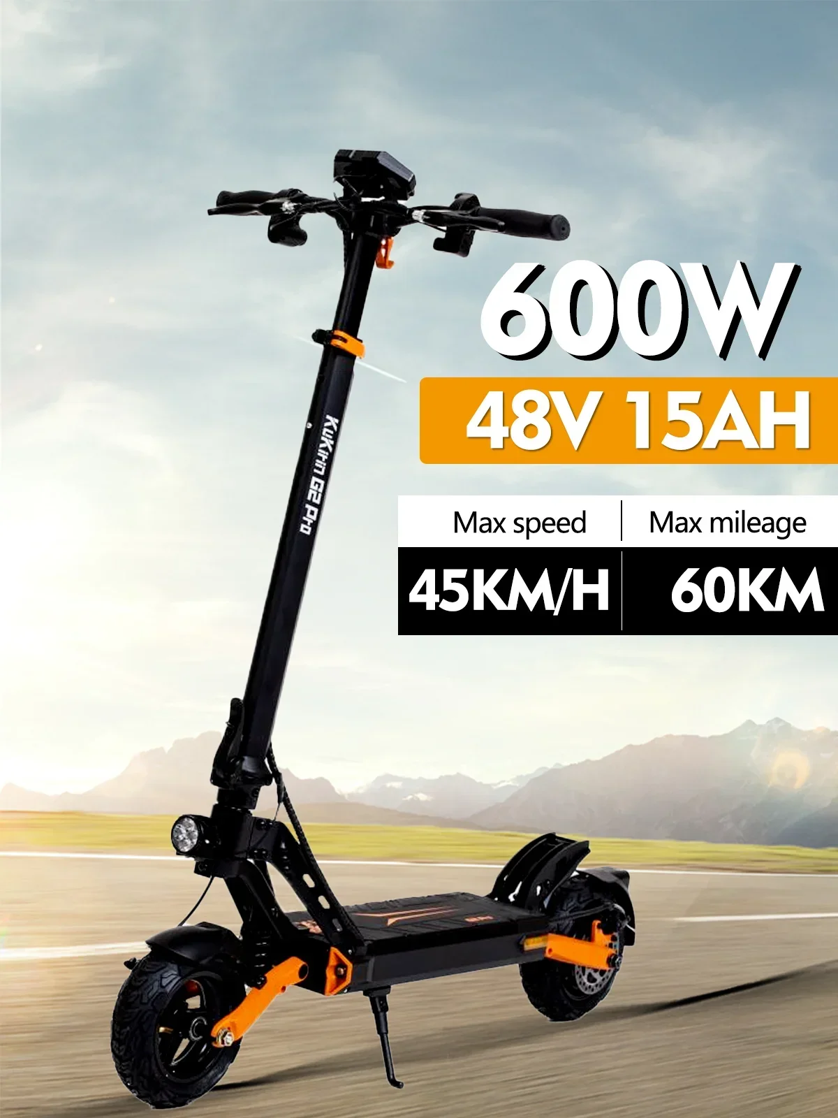 New Kukirin G2 PRO 600W Single Motor Electric Scooter Urban Foldable Electric Scooter Max Speed 50KM/H 48V-15.6AH Max Range 60km electric scooter
