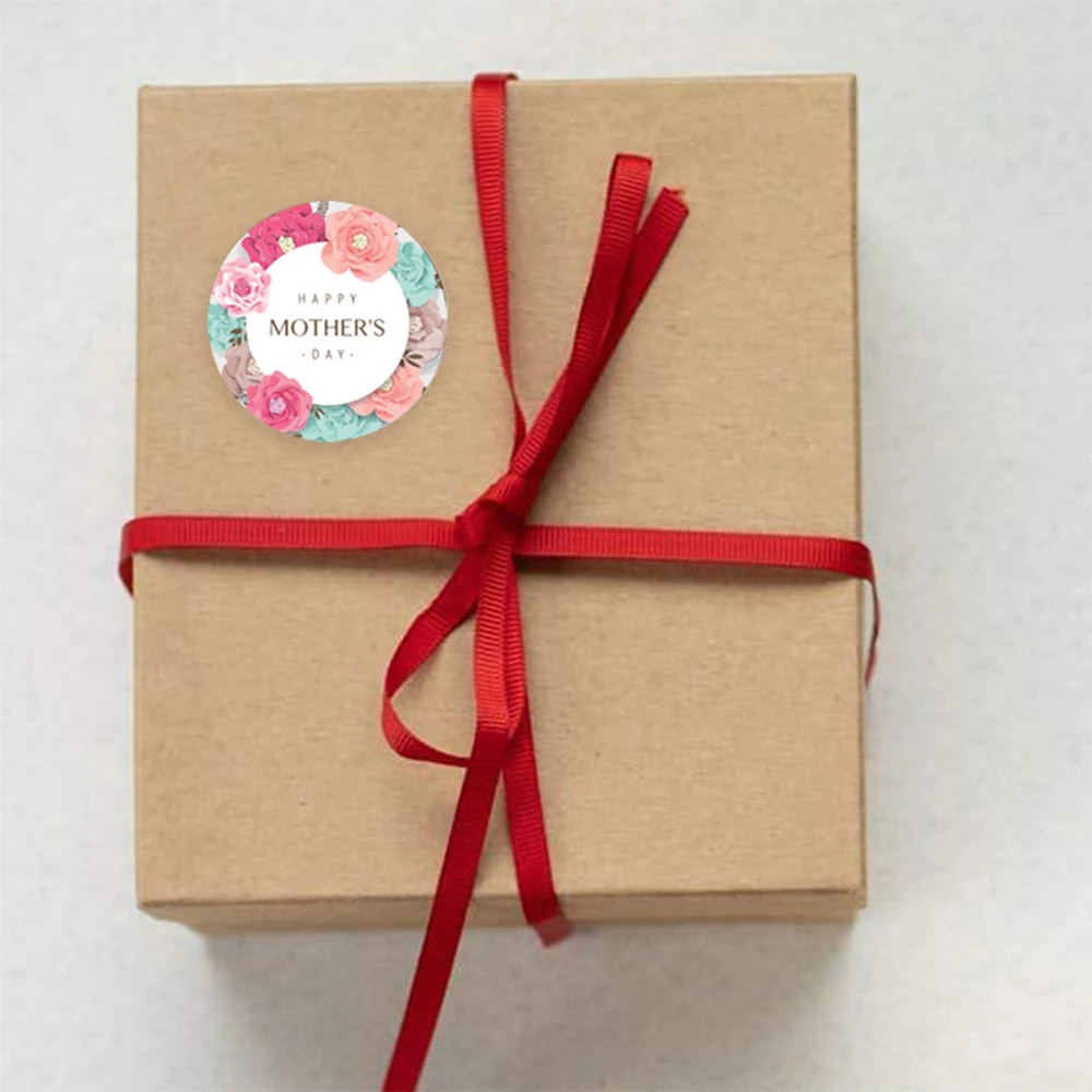 50-500pcs Happy Mothers Day Stickers Round Thank You Stickers For Gift Cards Decoration Envelope Seals Gift Wrap Party Favor thank you stickers decorative stickers decorative labels stickers self adhesive stickers adhesive stickers paper stickers