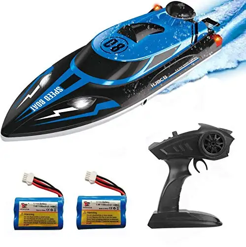 HJ808 RC Boat 2.4Ghz 25km/h High-Speed Remote Control Racing Ship Water Speed Boat Children Model ToyPink