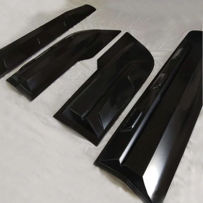 Matte Black Side Door Trims Body Monster Door Cladding for Mitsubishi Triton L200 2019 2020 2021 2023 2024 4X4 Car Accessories 3