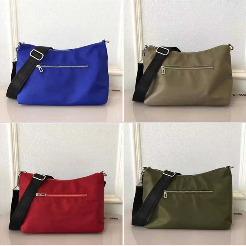 

BYL015 Nylon Fabric Bag Blue Red Army Green Diagonal Bag, Simple and Generous Large Capacity Free Shipping