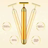 24k Gold T-shaped Vibrating Facial Roller Beauty Roller Slimming Face Massager Device Tightening Anti-wrinkle Facial Care Tools 4