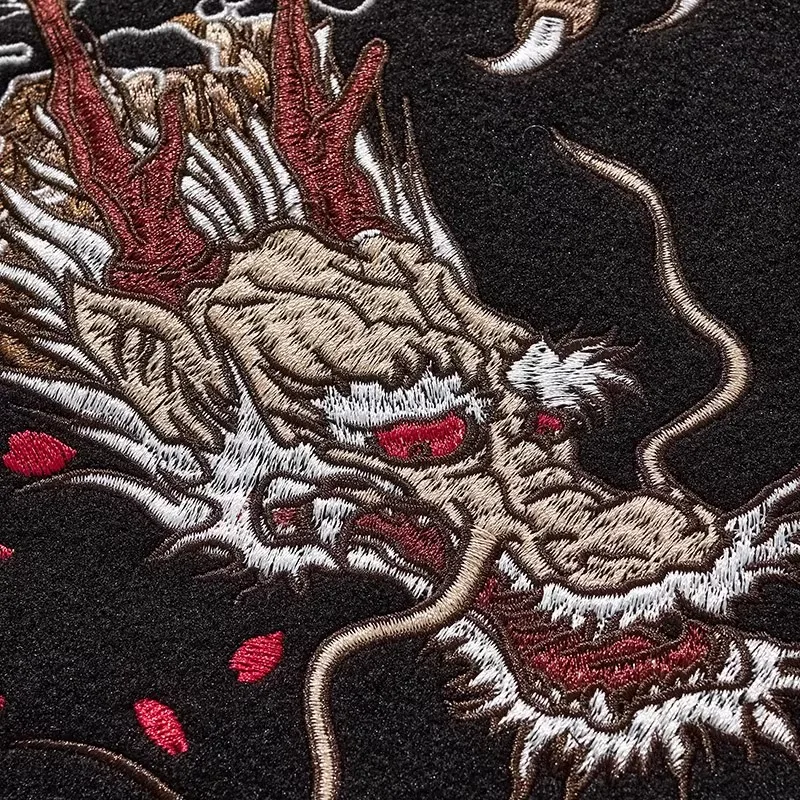 Dragon Year Cartoon Embroidery Cotton Jacket Men's And Women's Couple Baseball Uniform Coat Chinese Style Cotton-Padded Chaqueta