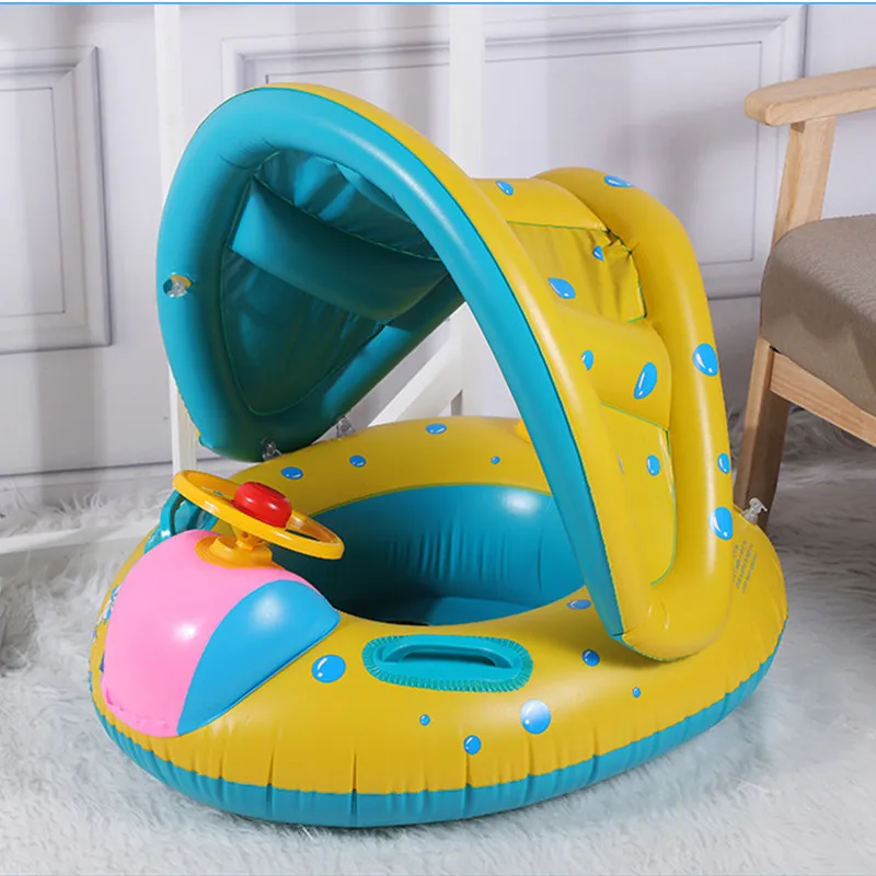 

Water with Peng Car Boat Infants and Young Children Safe Swimming Ring Water Supplies Inflatable Swimming Seat Ring Accessories