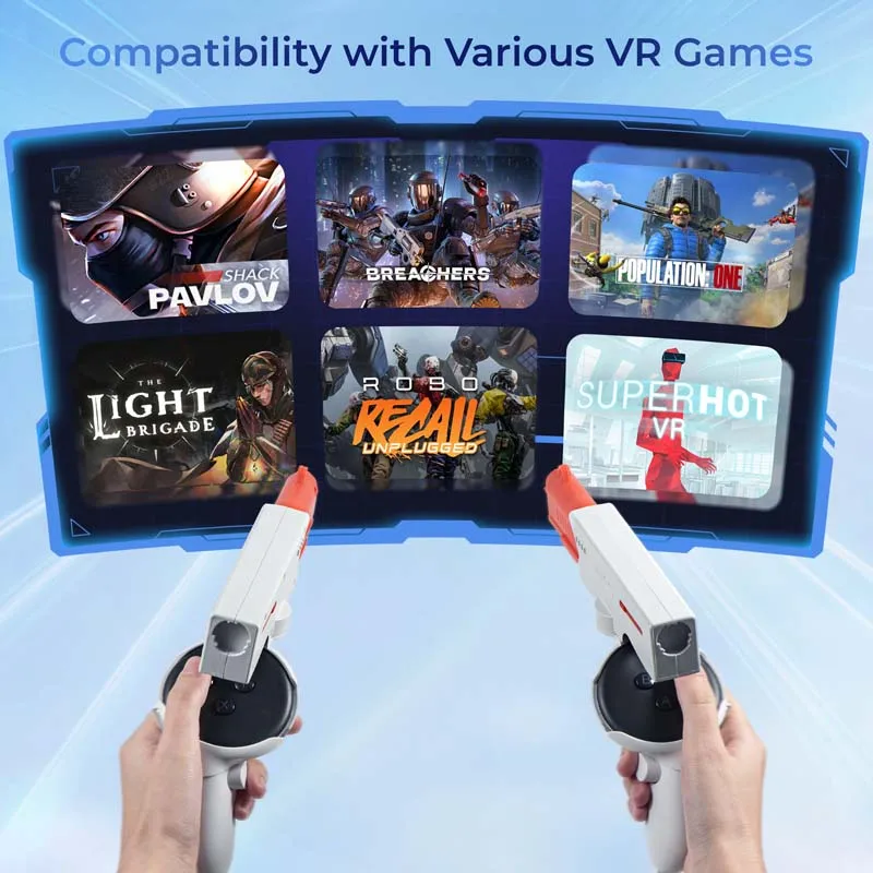 DEVASO Meta Quest 3/3S VR Eyeglass controller stock holder shooter game expansion pistol stock accessories