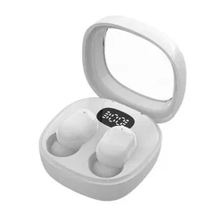 Compact Invisible TWS Bluetooth 5.3 Earphones - HIFI Stereo Wireless Noise Reduction Earbuds (White)