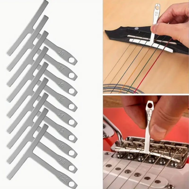 T-Ruler Understring Radius Gauge String Gauge Fingerboard Tape Measure for Guitar Repair-guitar accessories guitar repair tool guitar string ruler