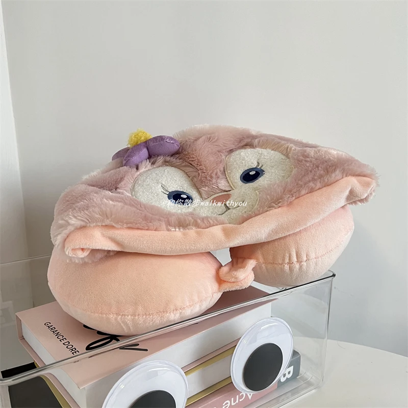 Cute LinaBell Hooded U-shaped Neck Pillow Cartoon Donald Duck StellaLou ShellieMay Lolita Travel Nap Pillow With Hat Gifts Girl 6