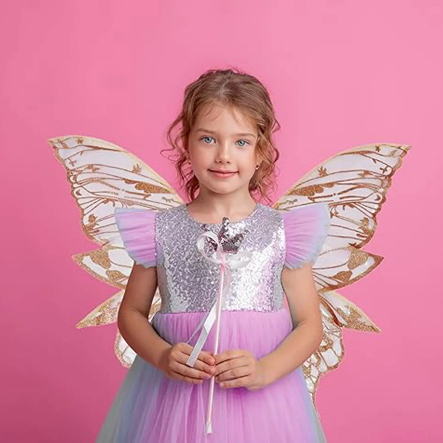 Feenflügel für Erwachsene, Schmetterlingsflügel für Mädchen, Engelsflügel, Feenkostüm für Frauen, Halloween-Anziehparty-Geschenk (4 Farben) – Detail 18