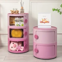 Table de oral et Ronde en Plastique Rose pour Chambre à Coucher, Décoration de Salon, Esthétique, Petit Espace, Amolette, Kawaii 4