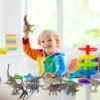 Mini Dinosaur Toys Model 12pcs Children's Educational Toys Cute Simulation Animal Small Figures For Boy Gift For Kids Toys 2