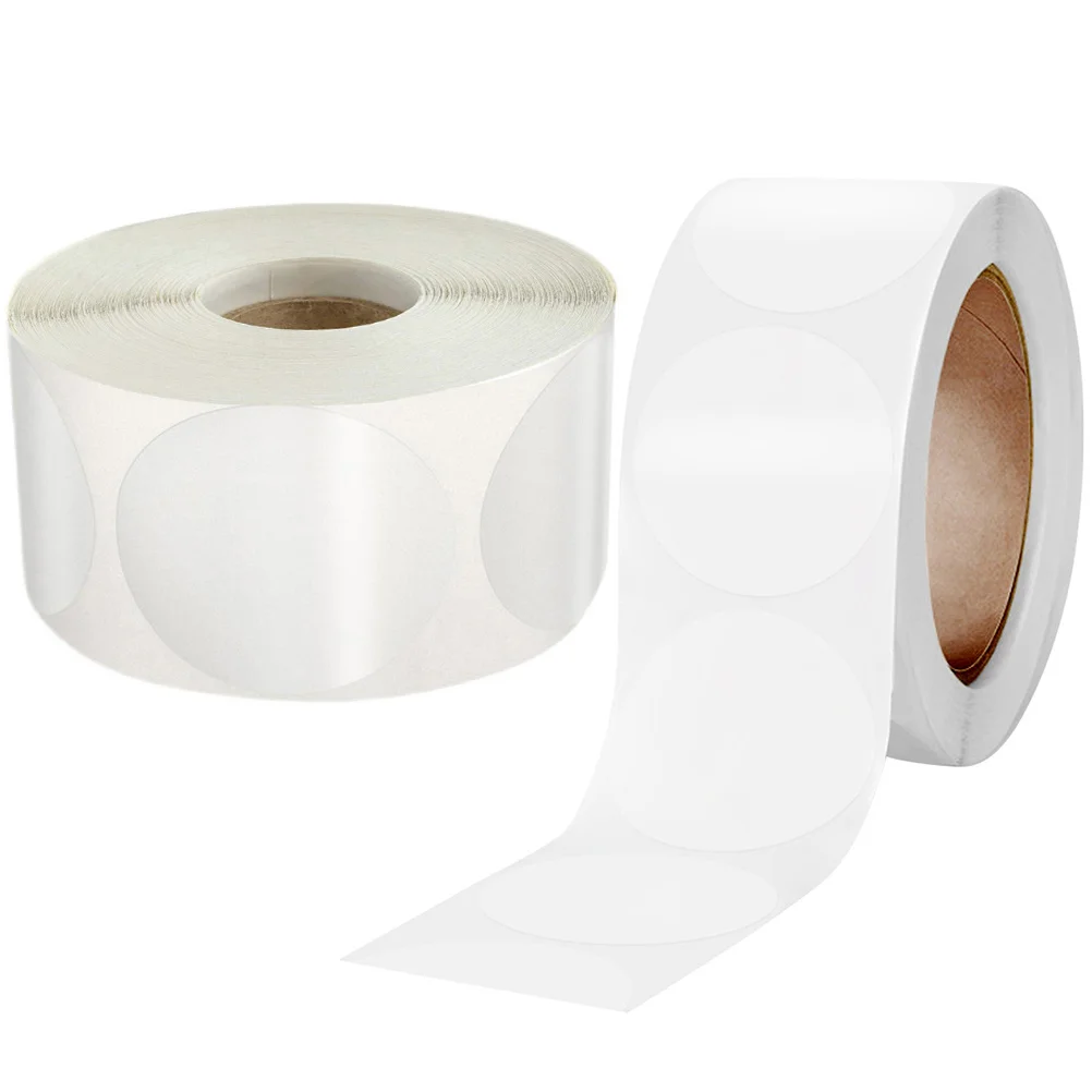 

2 Rolls Round Transparent Sticker Labels Clear Stickers Envelope for Gift Packaging Wafer Seal Dragon Material Circle