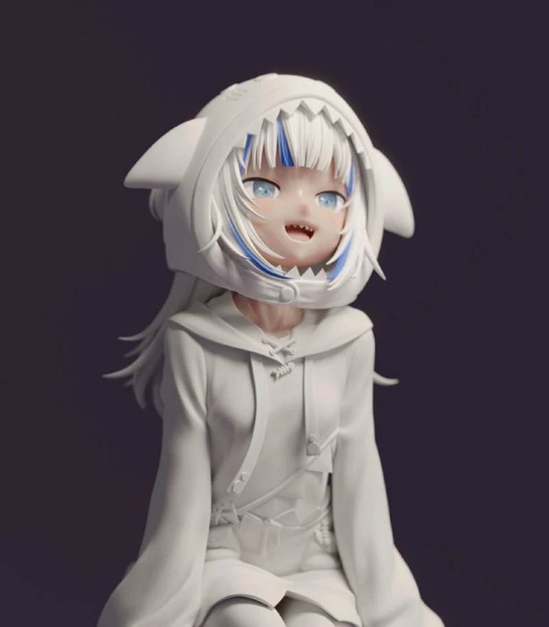 全塗装完成品 がうるぐら ガレージキット Gawr Gura ホロライブ Yahoo!オークション - 塗装済み完成品 がうるぐら ガレージ