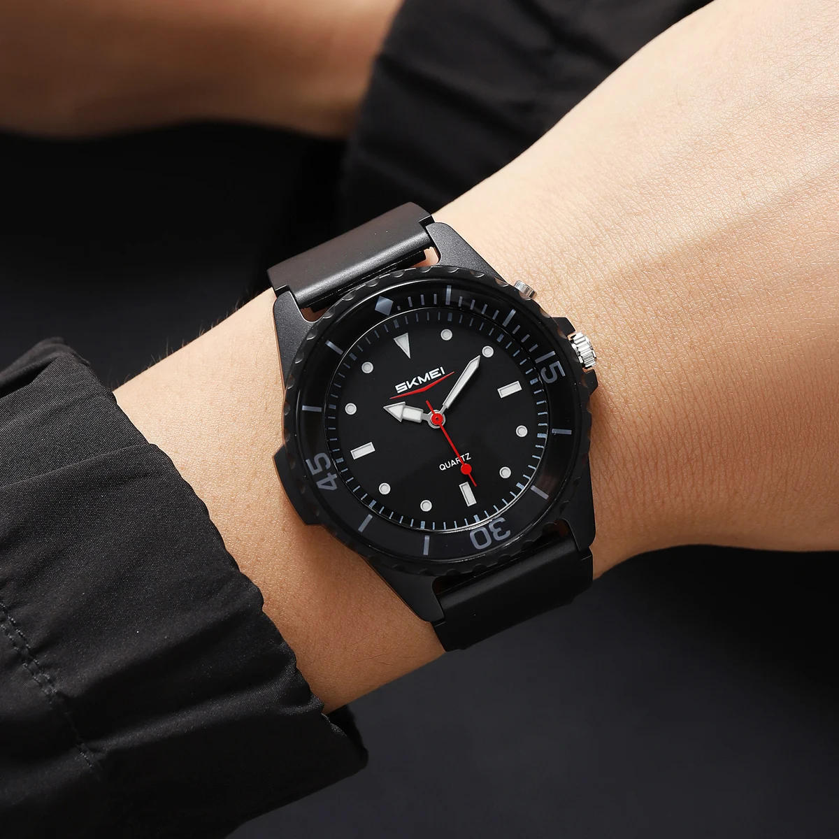 Skmei Simple Outdoor Quartz Wristwatch For Men Women Students Teen Sports 5bar Waterproof Watches Creative Back Light Male Watch, Alina Gadgets