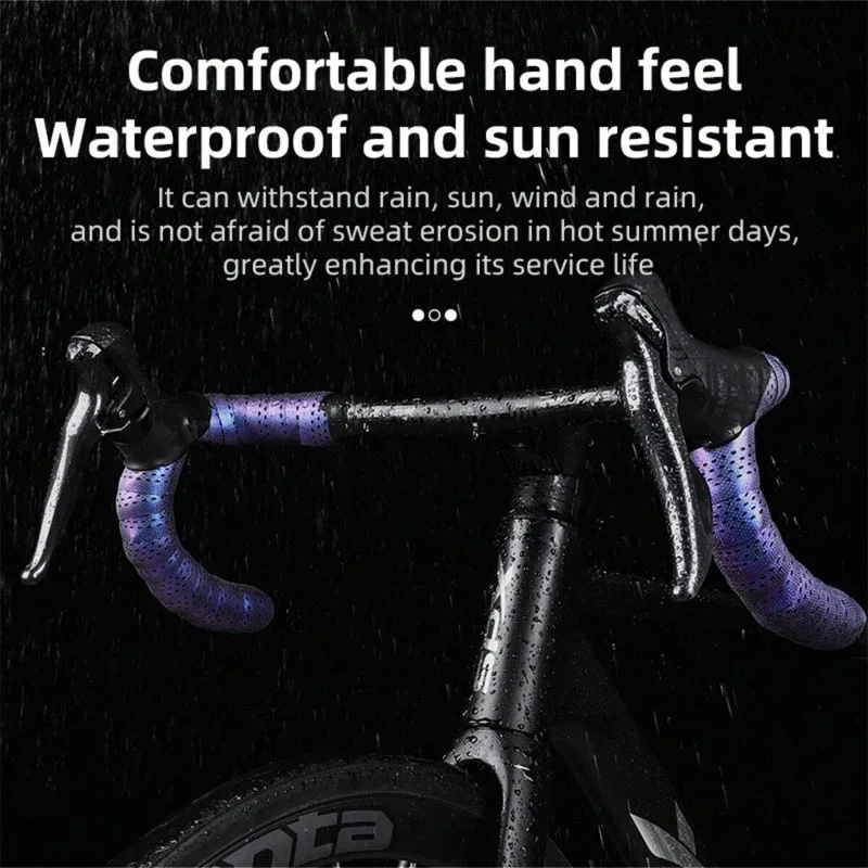 Gradient Road Bike Bend Handle Strap Bicycle Handlebar Tape Breathable Anti Slip Waterproof EVA Shock Absorber Bike Tape