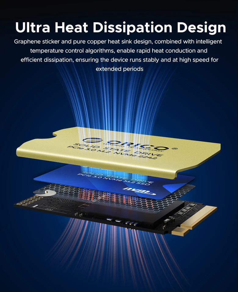 ORICO M.2 2242 1TB SSD NVMe PCIe3.0 Gen 3x4 Internal Solid State