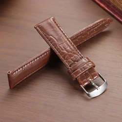 Premium Genuine Leather Watch Band - Universal Wrist Bracelet 12mm to 22mm - 20mm (Brown)