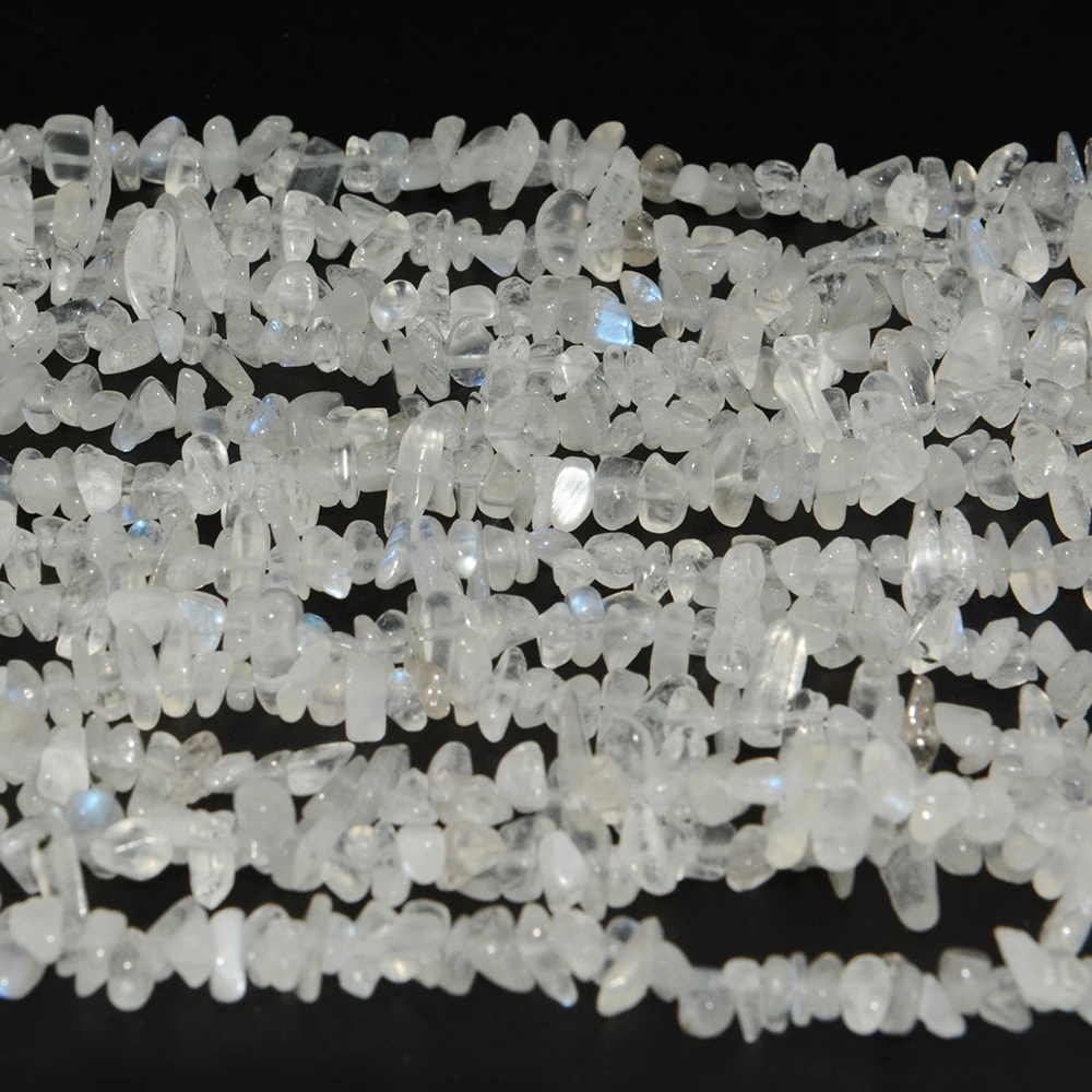 Natrural Blue Moonstone Irregular Chip Beads 4mm-6mm ,Length 80cm,DIY Bracelet/Necklace For Jewelry Making 2