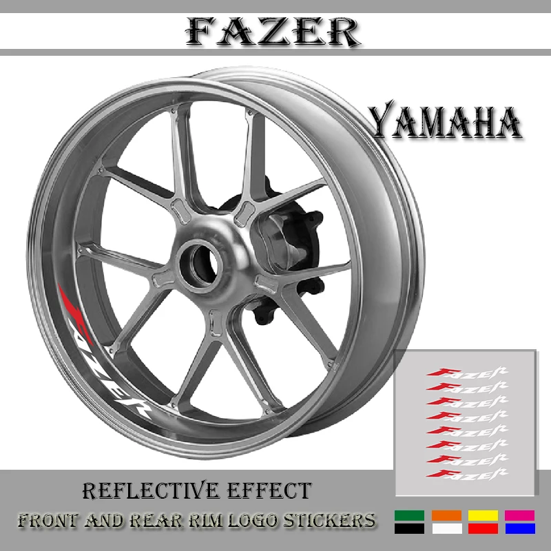 Motorcycle wheel stickers decorative decals reflective waterproof trend frame decals for YAMAHA FAZER FZ6 FZ8 FZ1