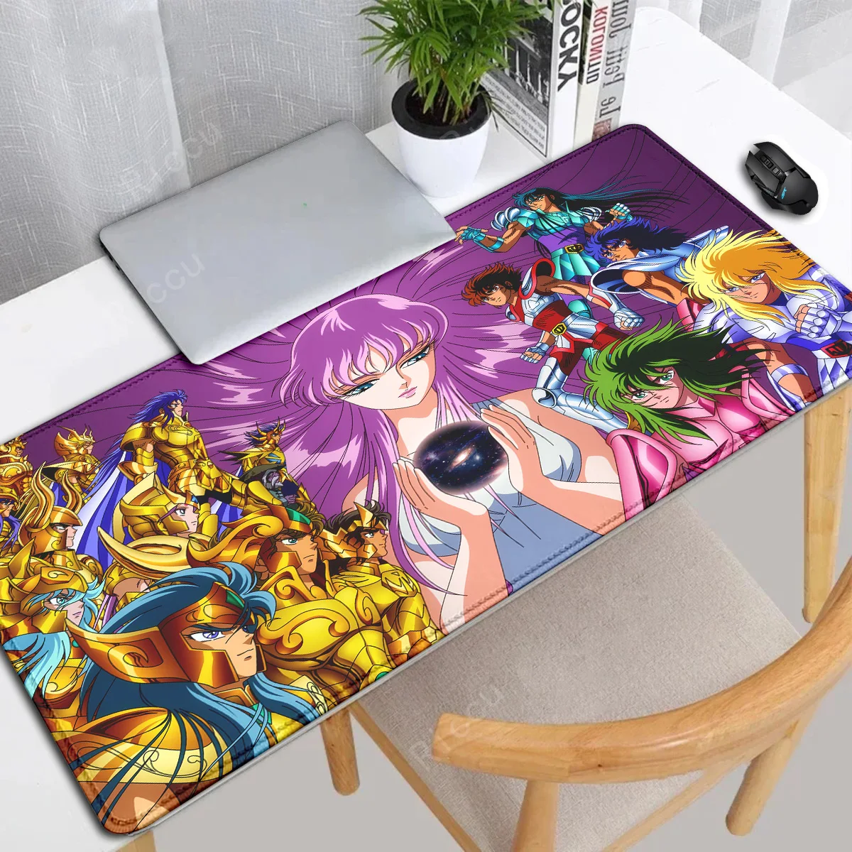 Anime Saint Seiya Teclado Mauspad neue Gummi maus langlebige Desktop-Mauspad große Größe für Spiel Tastatur Pad für Anime Mauspad – Detail 1