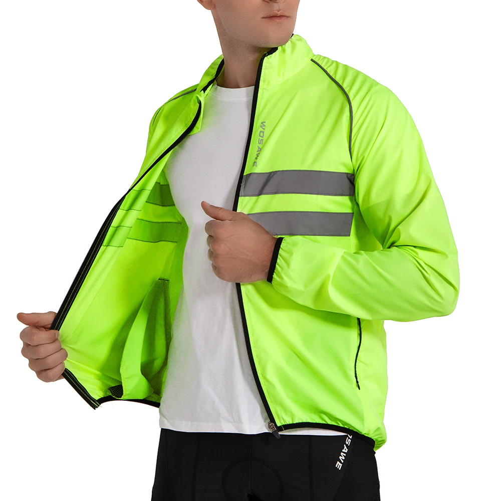 WOSAWE Ultraleicht männer Radfahren Windjacke Reflektierende Jacke