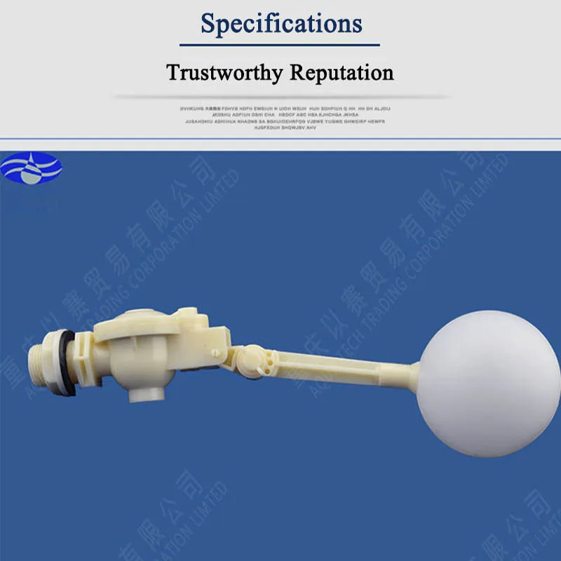 Plastic Float Valve Switch G3/4 DN20 Float Switch Liquid Water Level Automatic Water Supply Valve for Tank Cooling Tower