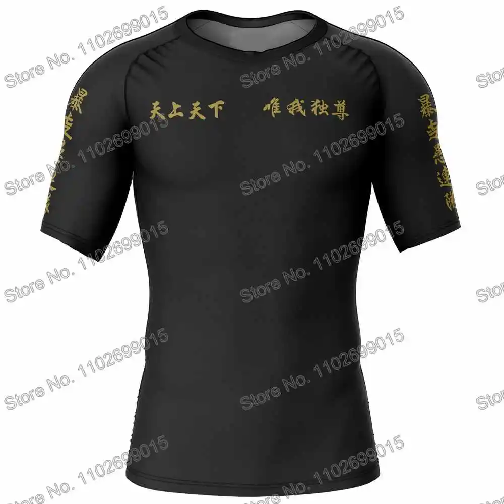 Tokyo Revengers Surfing Clothing Swimsuit Men Rash Guard Short Sleeve UV Protection Diving Swimwear Summer UPF 50+ Beach Tights
