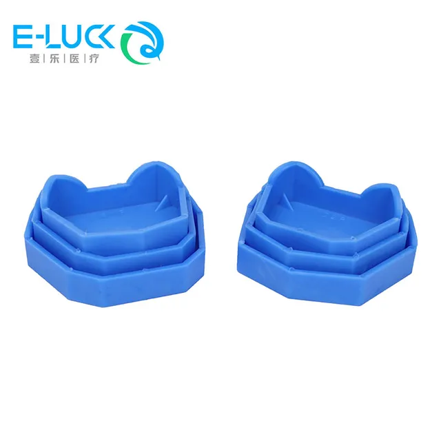 6pcs/set Dental Model Base Set Dental Lab Mold Plaster Base Denture Impression Tray Dentist Tools