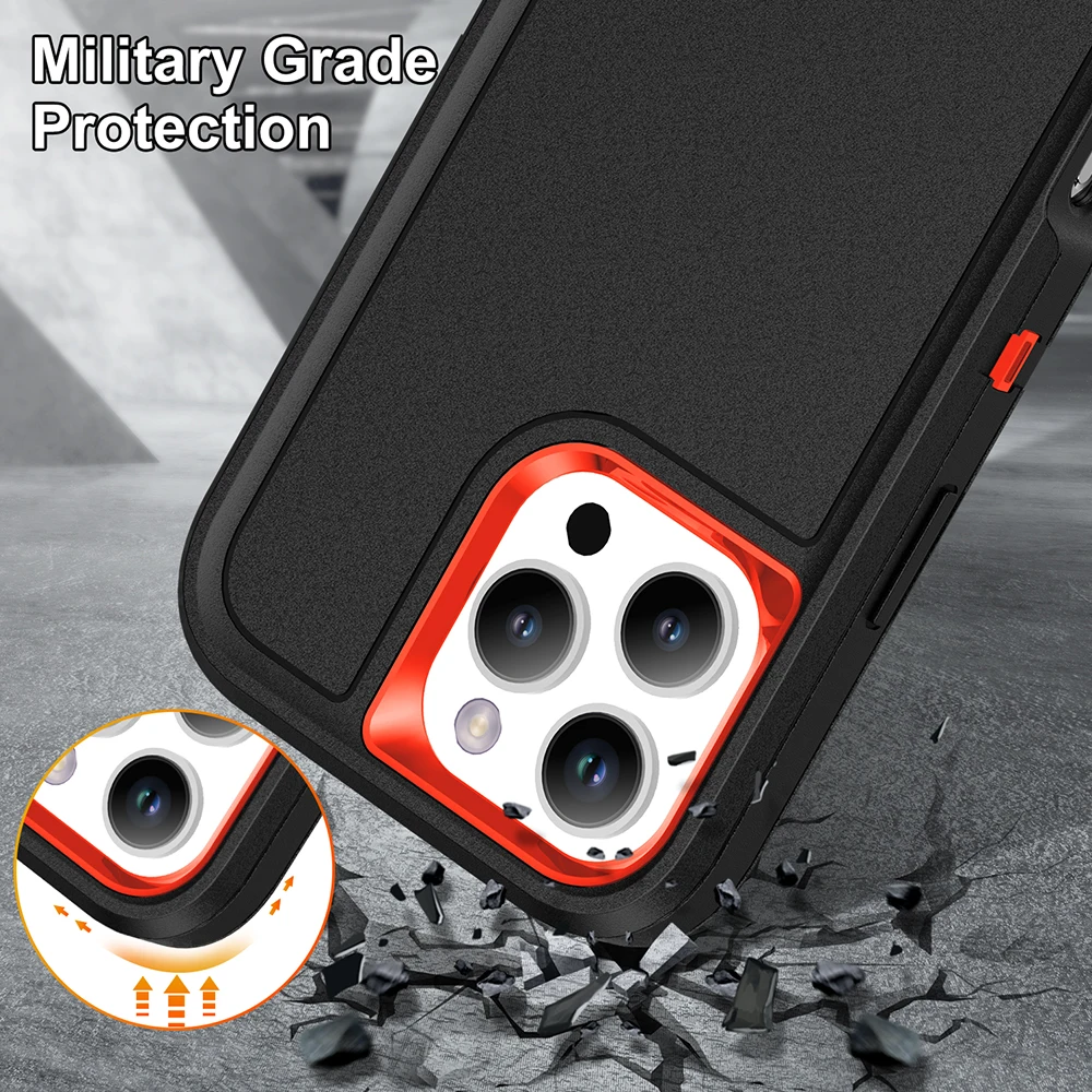 Dual-Layer Military Grade Protective Armor Case with Kickstand