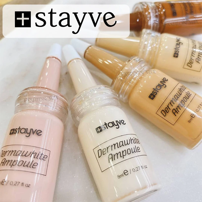 8ml Add Niacinamide/Peptide Stayve BB Glow Ampoule Liquid Foundation Skin Care Serum Essence facial serum liquid foundation