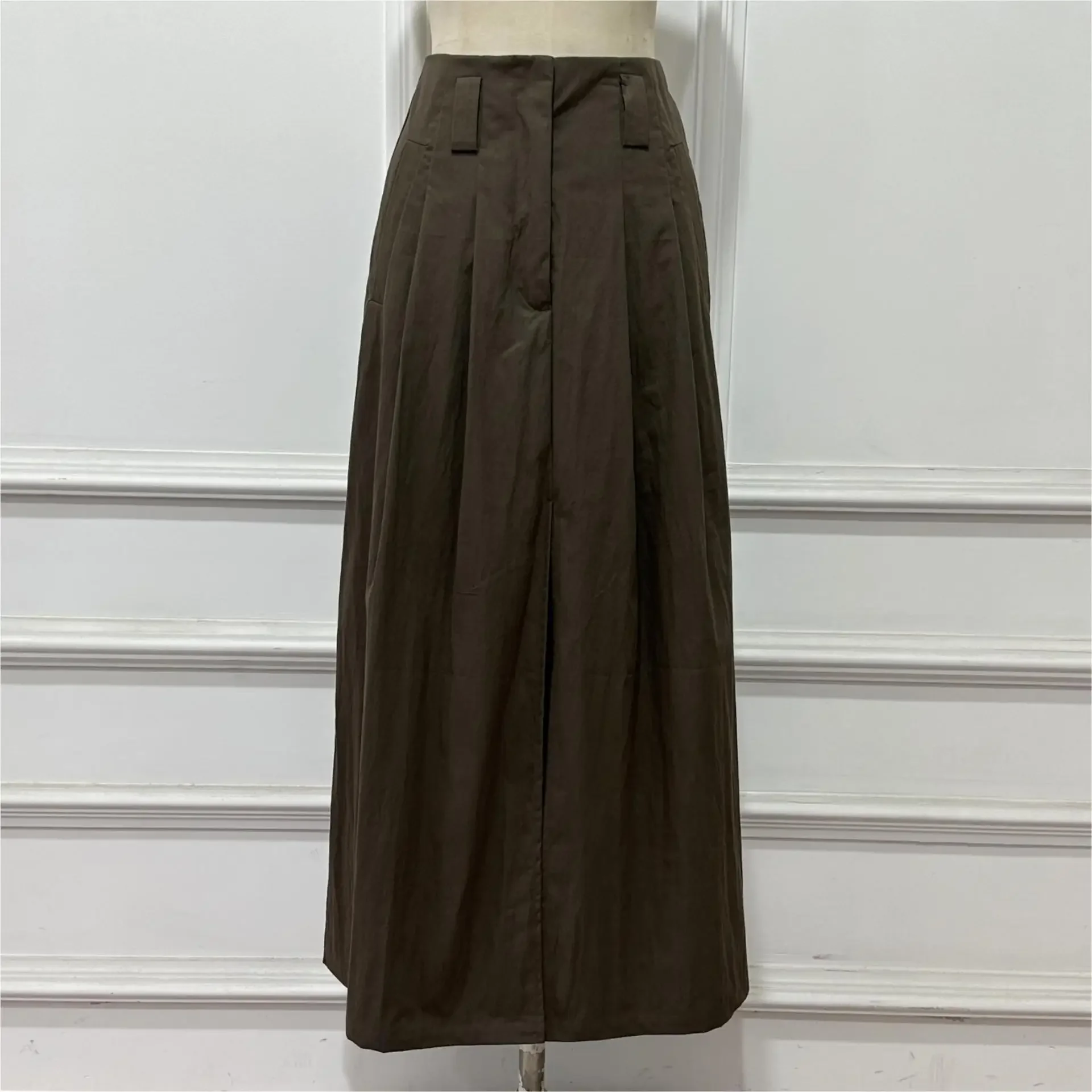 

Women New Casual Fashionable High-waisted Slit Versatile Maxi Skirt