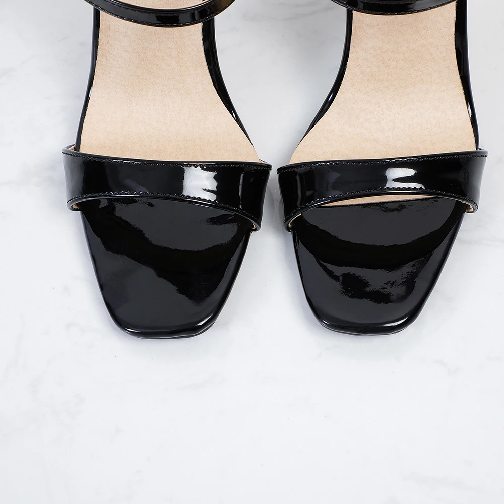 Elegant Black Red Women Slingback Sandals Sexy 4 inch High Heels Office Lady Nude Shoes Big Small Size 32 43 45 48