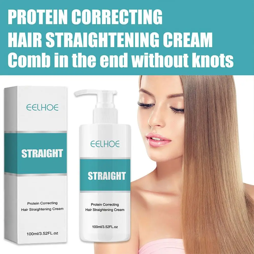 Protein Correcting Hair Straightening Cream 100ml/Bottle New Hair Straightening Cream for Women Silk & Gloss Crea B4T7
