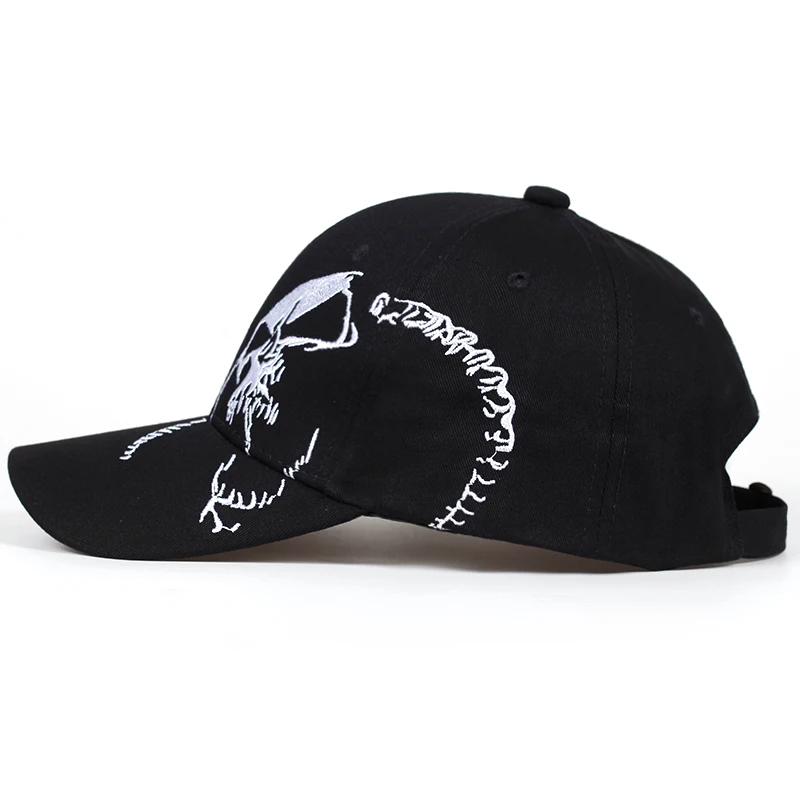 New Fashion Unisex Cotton Outdoor Baseball Cap Skull Embroidery Snapback Fashion Sports Hats for Men & Women Cap Bone Garros
