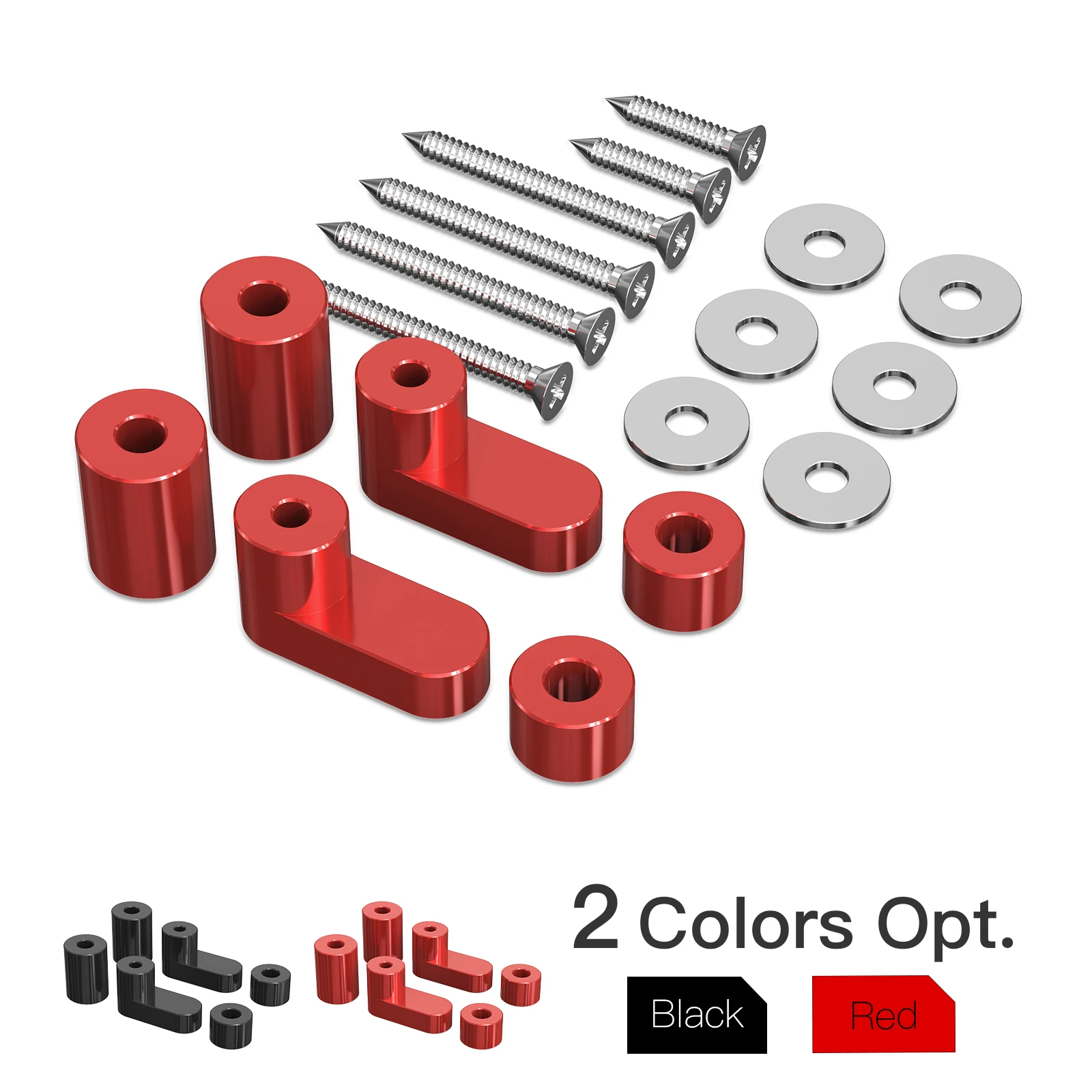 Bevinsee Spoiler Ala Posteriore Riser Lift Extension Kit In Alluminio Per Ford Fiesta Mk7 Mk8 Fiesta St-Line/St 2017-Up Tail Wing Lifter