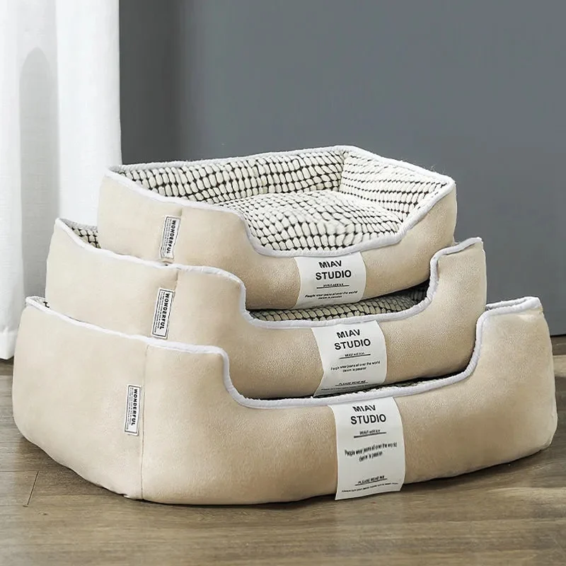 warm Dog Bed Sofa Mat Winter Plush Padded Cushion For Small Large Dogs Sleeping Beds Houses For Cats Washable Blanket Sofa Cover