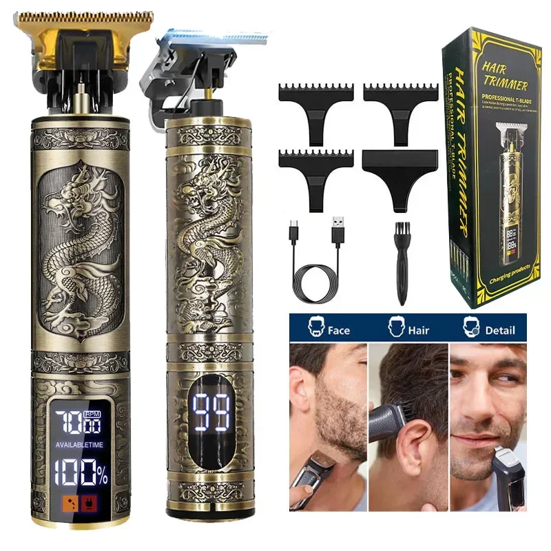 Waterproof Electric Mens Hair Trimmer Clipper Shaver