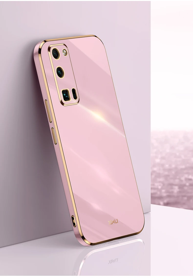 Bling Morbido Antiurto Copertura Quadrata di Lusso Cassa Del Telefono di Placcatura Laser 3D per Huawei Honor 50 Lite 20 20 S 30 Pro 30i 30 S Rus_voghion.com