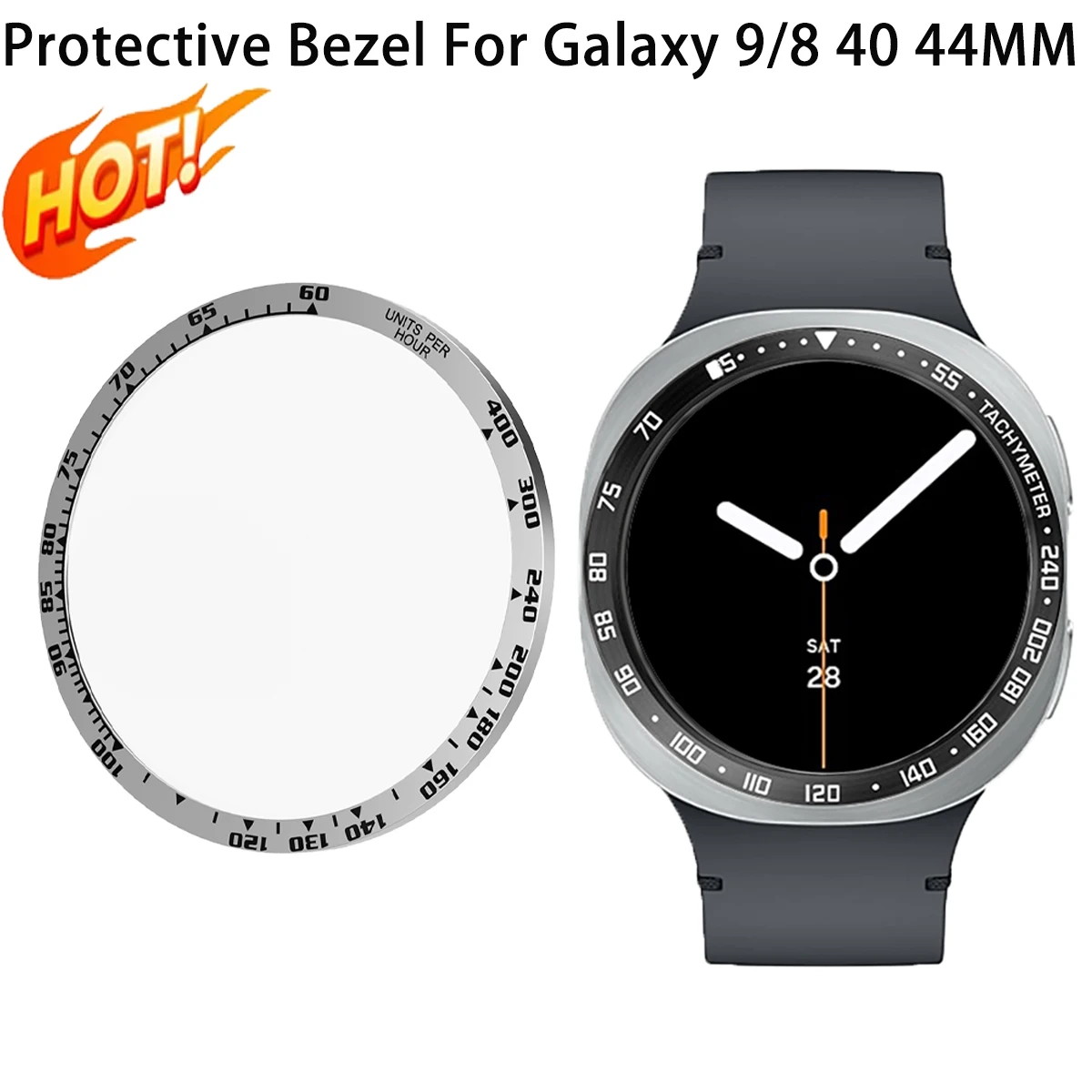 Premium Stainless Steel Bezel Ring for Galaxy Watch - Elegant Sporty Decoration and Protection