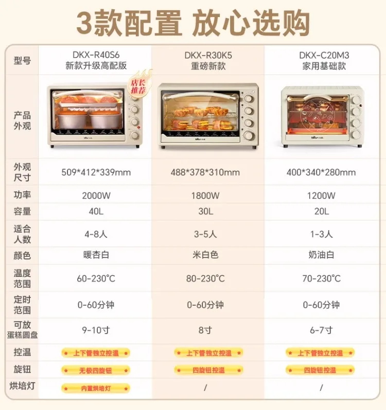 Description Picture 2 of item220V Bear Electric Oven Large Capacity Multifunctional Baking Oven for Home Use C