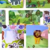 New Children Reusable Scene Cute Stickers DIY Puzzle Sticker Games Books Cartoon Animal Learning Cognition Toys For Kids Gift 6