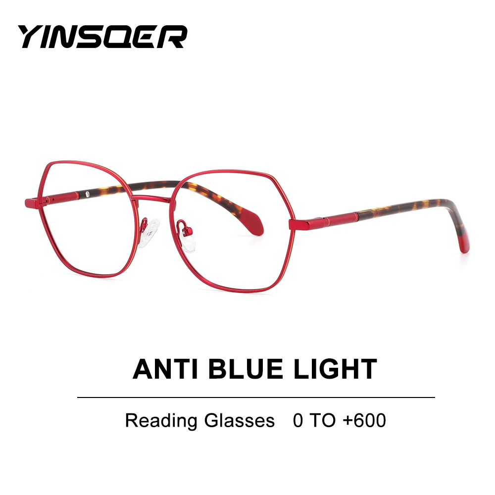 

Red Glasses Anti Blue Light Optical Lenses for Women Reading Glasses Magnifier Luxury Eyeglasses Prescription Glasses Custom +1