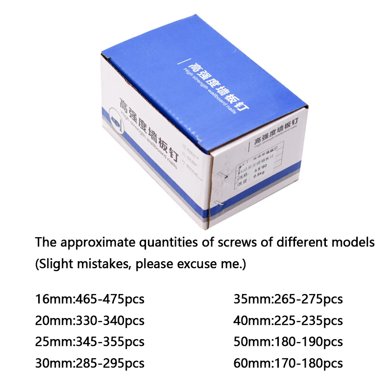 Drywall Screw 1 box/0.5kg lot Cross Countersunk Flat Head Self-tapping M3.5 Black Carbon Steel Phillips Woodworking