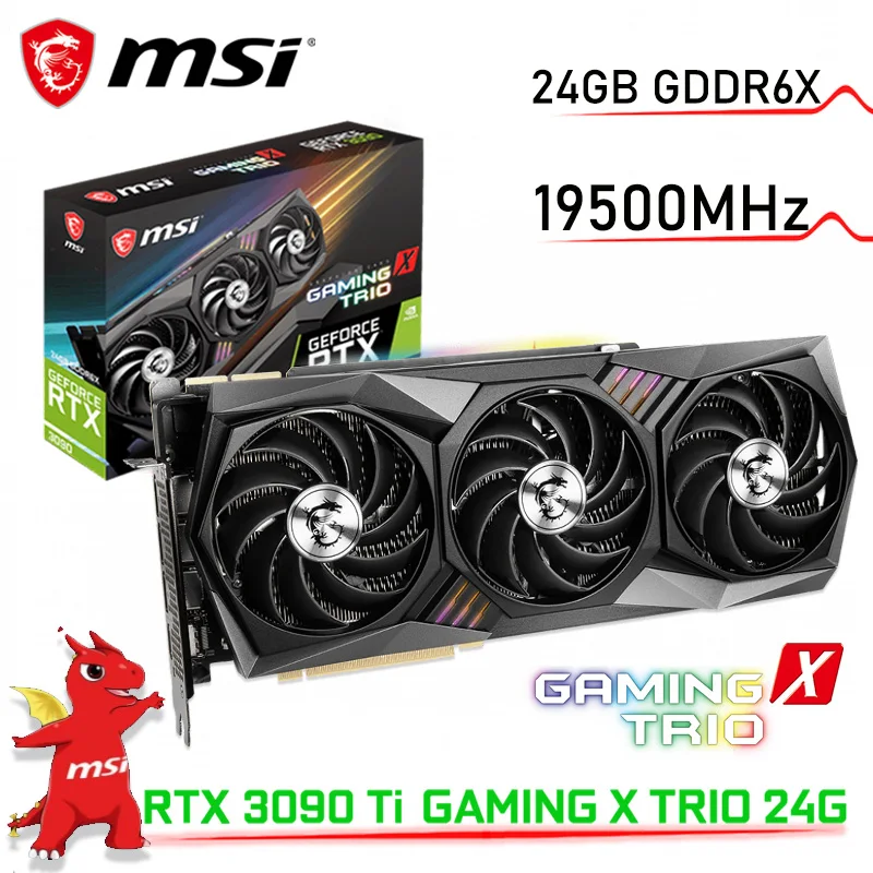 GDDR6X Card MSI Graphics RTX 3090 GAMING X TRIO 24G Video Card GDDR6X RTX  3090 GPU Desktop RTX3090 Gaming Card GDDR6X HDCP New