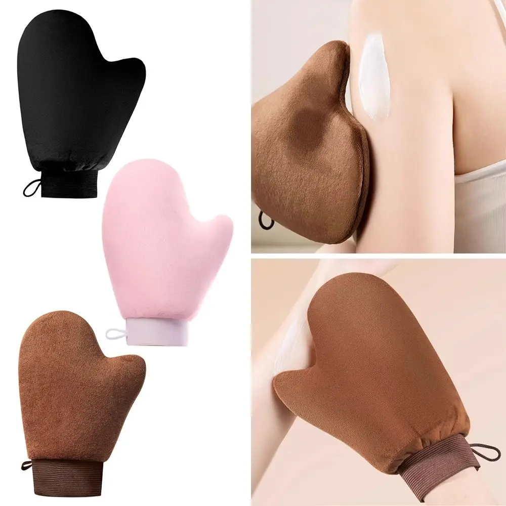 Creative Reusable Lotion Applicator Washable Sunless Fake Tan Body Face Self Tan Glove Double-Sided Tanning Brush For Self